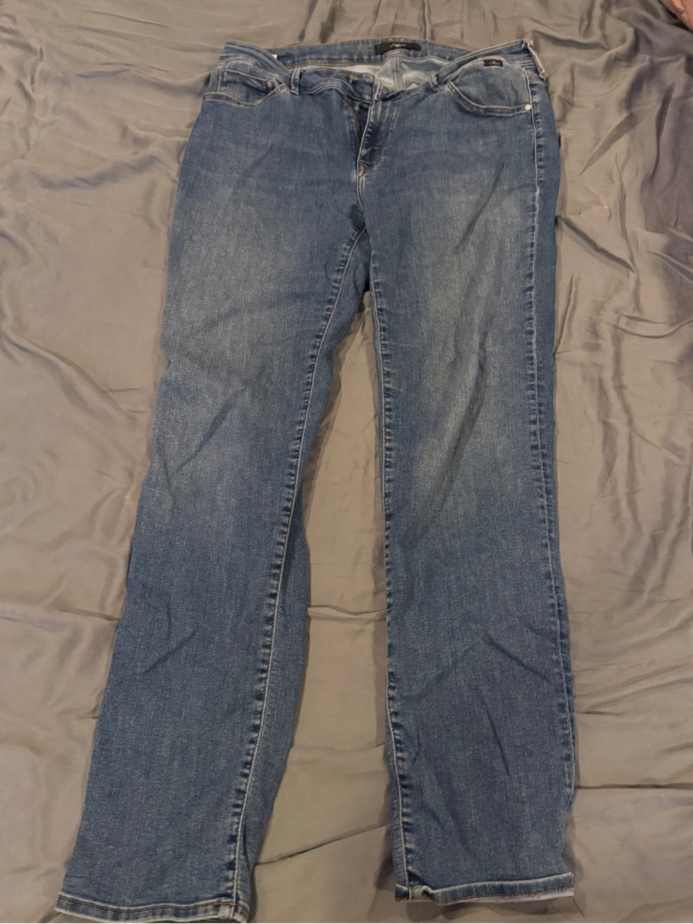 Mavi Women's Straight Leg Blue Denim Jeans